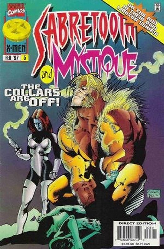 Cover of Sabretooth & Mystique (1996 Ltd) #3. One of 250,000 Vintage American Comics on sale from Krypton!