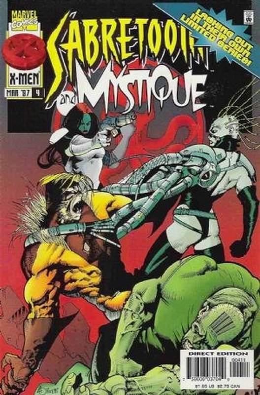 Cover of Sabretooth & Mystique (1996 Ltd) #4. One of 250,000 Vintage American Comics on sale from Krypton!