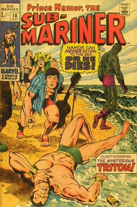 Cover of Sub-Mariner (Vol 1) #18. One of 250,000 Vintage American Comics on sale from Krypton!