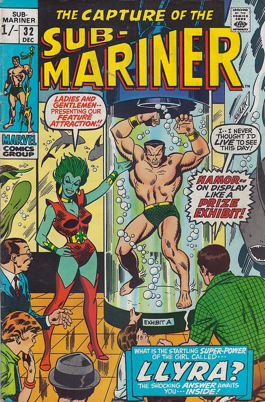 Cover of Sub-Mariner (Vol 1) #32. One of 250,000 Vintage American Comics on sale from Krypton!