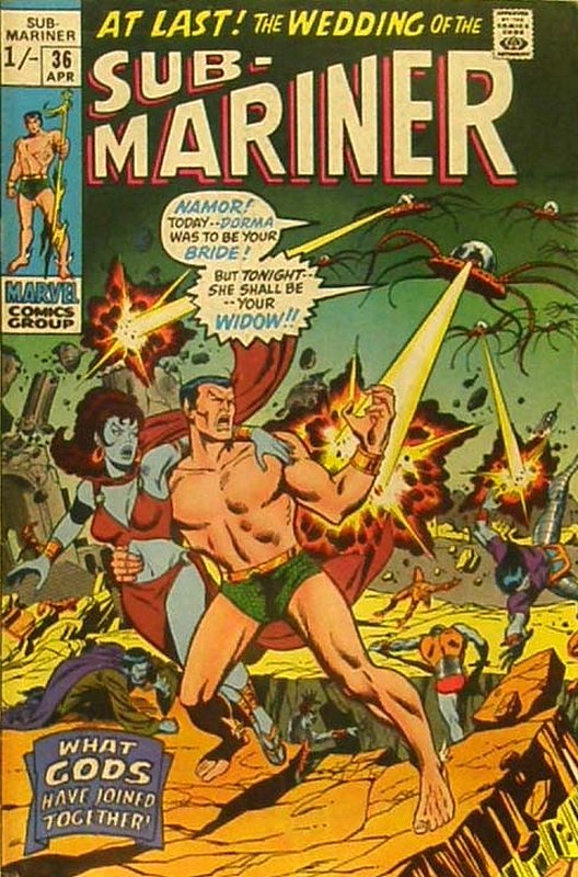 Cover of Sub-Mariner (Vol 1) #36. One of 250,000 Vintage American Comics on sale from Krypton!