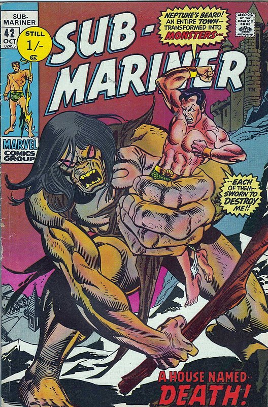 Cover of Sub-Mariner (Vol 1) #42. One of 250,000 Vintage American Comics on sale from Krypton!