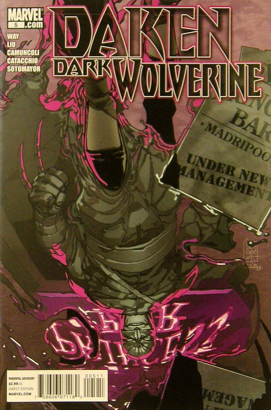 Cover of Daken Dark Wolverine (Vol 1) #5. One of 250,000 Vintage American Comics on sale from Krypton!