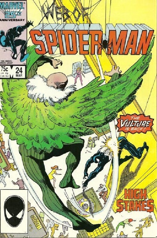 Venom Cameo<br> Cover of Web of Spider-Man (Vol 1) #24. One of 250,000 Vintage American Comics on sale from Krypton!