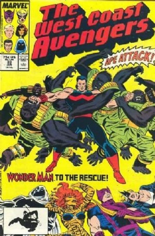 Cover of West Coast Avengers (Vol 1) #33. One of 250,000 Vintage American Comics on sale from Krypton!