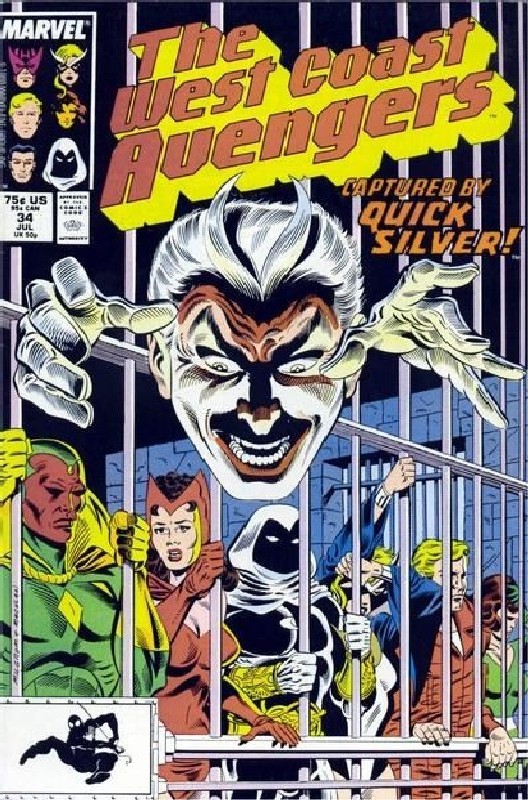 Cover of West Coast Avengers (Vol 1) #34. One of 250,000 Vintage American Comics on sale from Krypton!