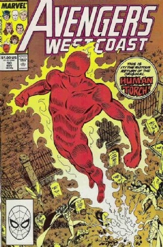 Cover of West Coast Avengers (Vol 1) #50. One of 250,000 Vintage American Comics on sale from Krypton!