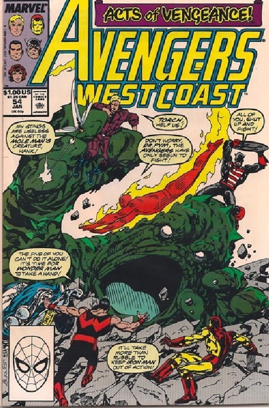 Cover of West Coast Avengers (Vol 1) #54. One of 250,000 Vintage American Comics on sale from Krypton!