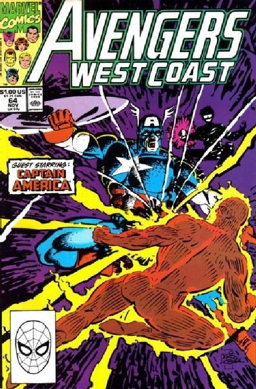 Cover of West Coast Avengers (Vol 1) #64. One of 250,000 Vintage American Comics on sale from Krypton!