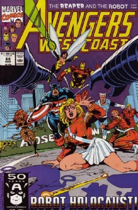 Cover of West Coast Avengers (Vol 1) #68. One of 250,000 Vintage American Comics on sale from Krypton!