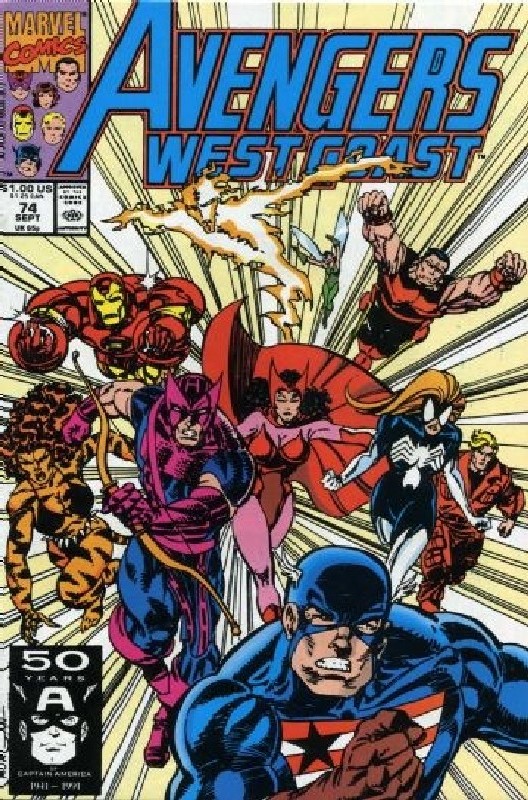 Cover of West Coast Avengers (Vol 1) #74. One of 250,000 Vintage American Comics on sale from Krypton!