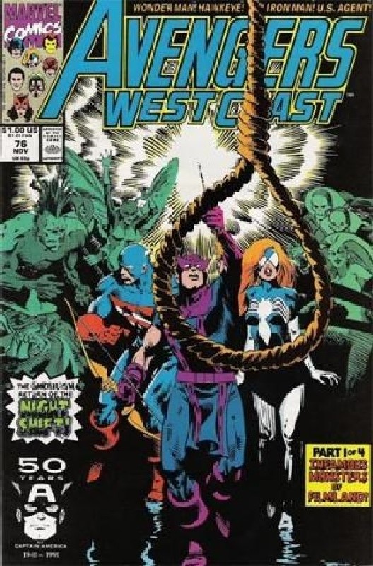 Cover of West Coast Avengers (Vol 1) #76. One of 250,000 Vintage American Comics on sale from Krypton!