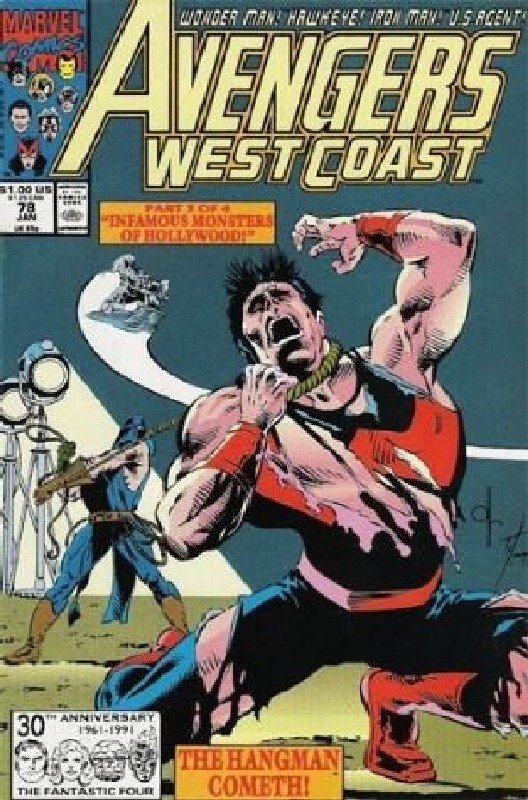 Cover of West Coast Avengers (Vol 1) #78. One of 250,000 Vintage American Comics on sale from Krypton!