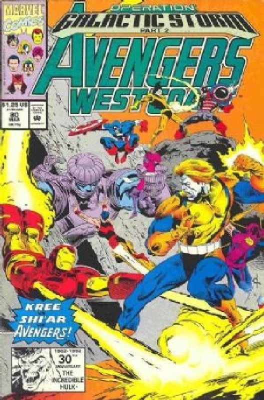 Cover of West Coast Avengers (Vol 1) #80. One of 250,000 Vintage American Comics on sale from Krypton!
