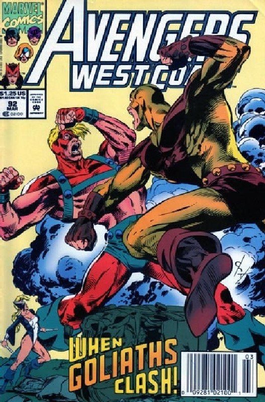 Cover of West Coast Avengers (Vol 1) #92. One of 250,000 Vintage American Comics on sale from Krypton!