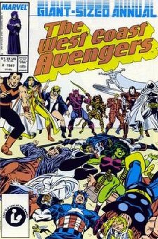 Cover of West Coast Avengers Annual #2. One of 250,000 Vintage American Comics on sale from Krypton!