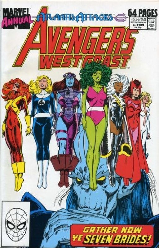 Cover of West Coast Avengers Annual #4. One of 250,000 Vintage American Comics on sale from Krypton!