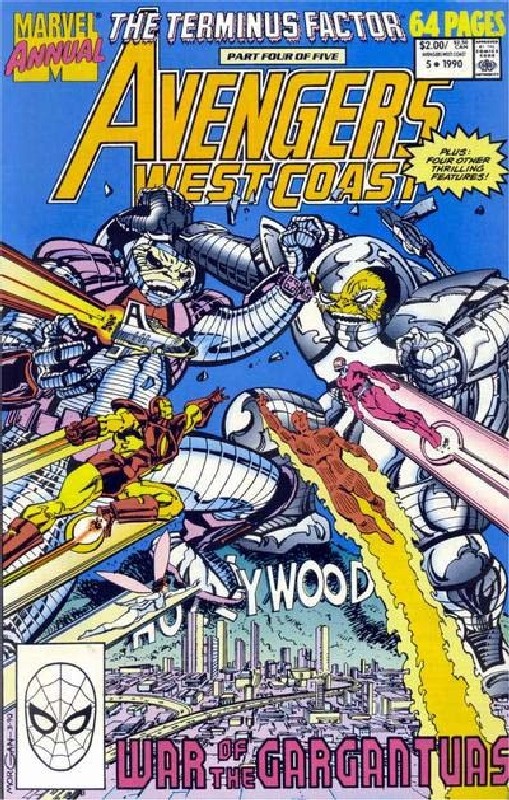 Cover of West Coast Avengers Annual #5. One of 250,000 Vintage American Comics on sale from Krypton!