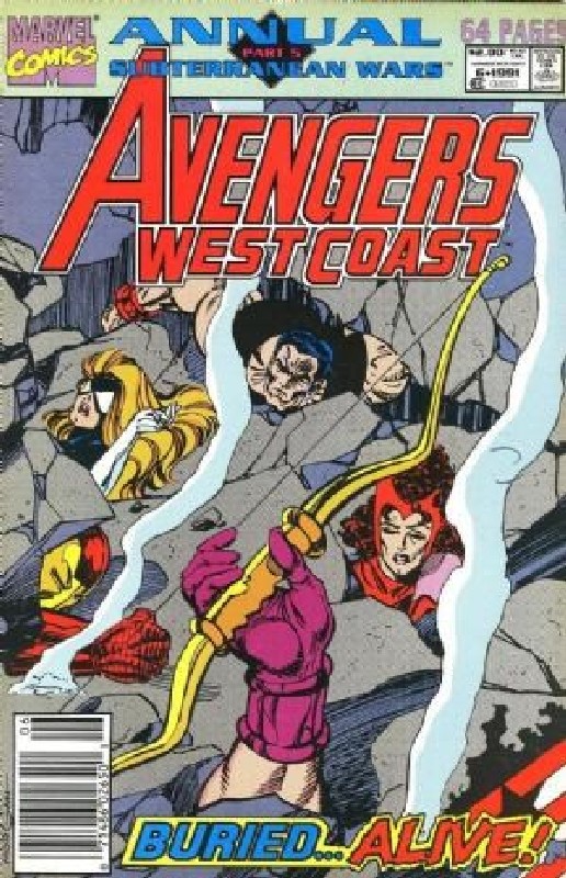 Cover of West Coast Avengers Annual #6. One of 250,000 Vintage American Comics on sale from Krypton!