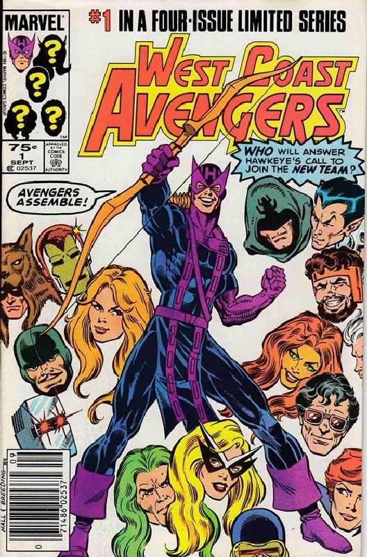 Cover of West Coast Avengers (1984 Ltd) #1. One of 250,000 Vintage American Comics on sale from Krypton!