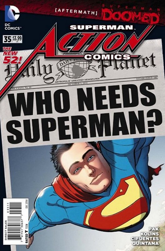 Cover of Action Comics (Vol 2) #35. One of 250,000 Vintage American Comics on sale from Krypton!