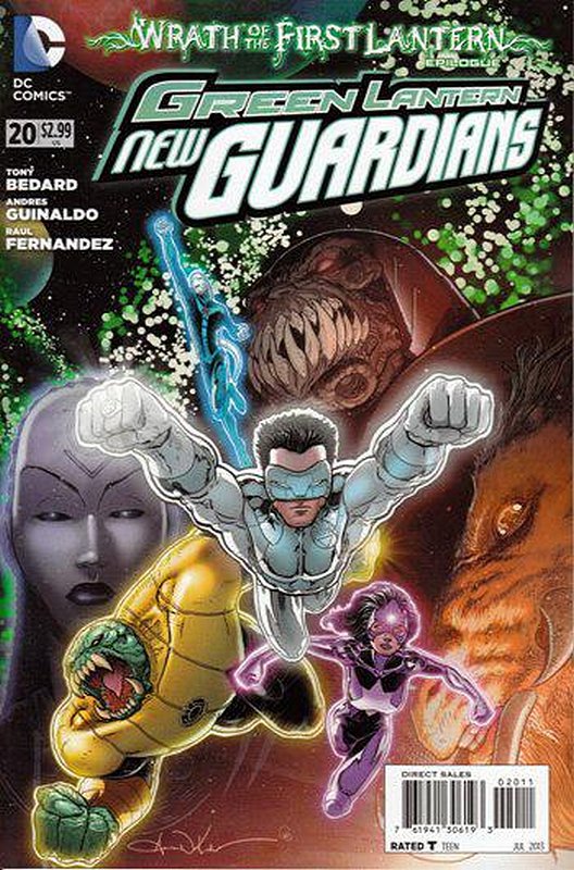 Cover of Green Lantern: New Guardians (Vol 1) #20. One of 250,000 Vintage American Comics on sale from Krypton!