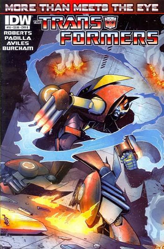 Cover of Transformers: More Than Meets the Eye #16. One of 250,000 Vintage American Comics on sale from Krypton!