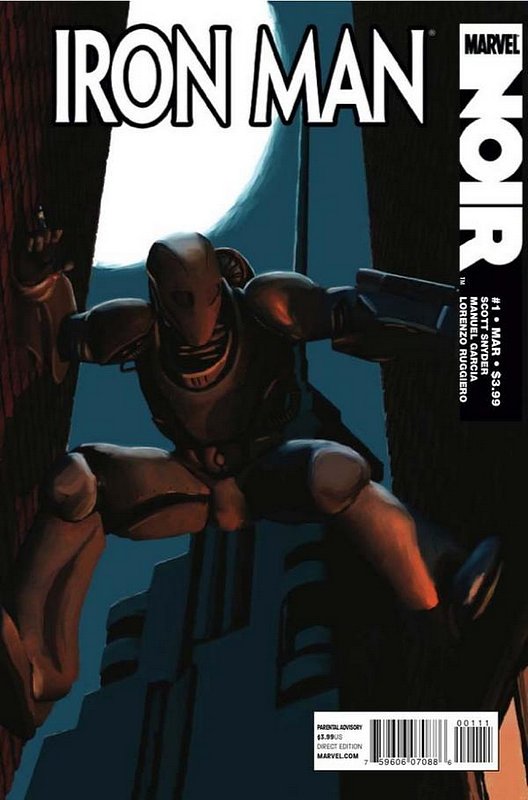 Cover of Iron Man: Noir (2010 Ltd) #1. One of 250,000 Vintage American Comics on sale from Krypton!