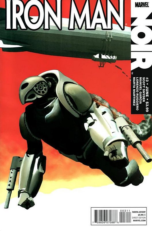 Cover of Iron Man: Noir (2010 Ltd) #3. One of 250,000 Vintage American Comics on sale from Krypton!