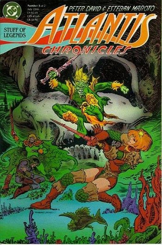 Cover of Atlantis Chronicles (1990 Ltd) #5. One of 250,000 Vintage American Comics on sale from Krypton!