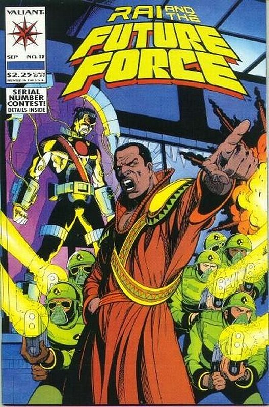 Cover of Rai & The Future Force (Vol 1) #13. One of 250,000 Vintage American Comics on sale from Krypton!