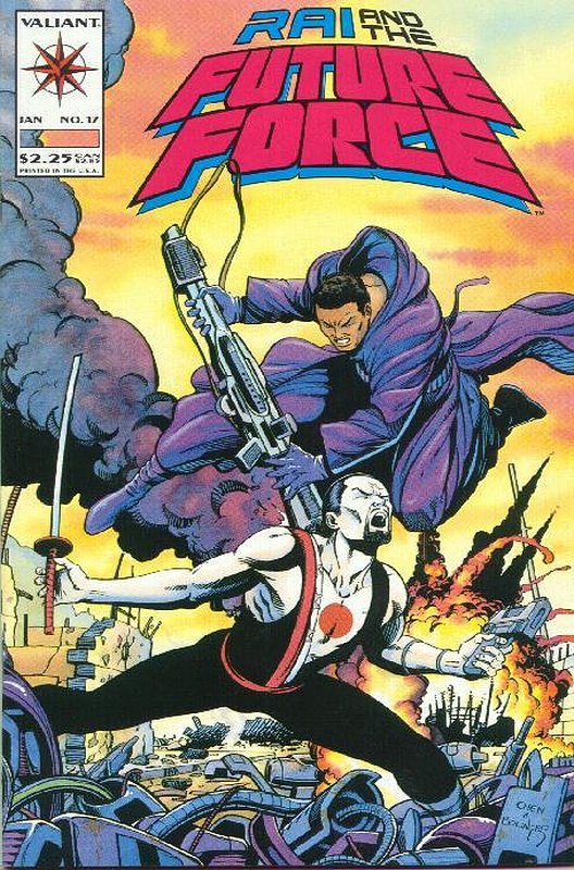 Cover of Rai & The Future Force (Vol 1) #17. One of 250,000 Vintage American Comics on sale from Krypton!