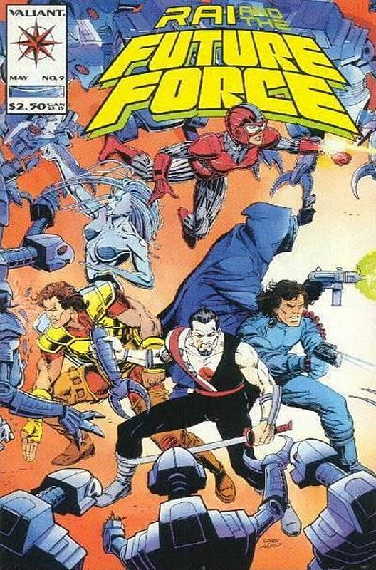 Cover of Rai & The Future Force (Vol 1) #9. One of 250,000 Vintage American Comics on sale from Krypton!
