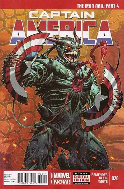 Cover of Captain America (Vol 7) #20. One of 250,000 Vintage American Comics on sale from Krypton!