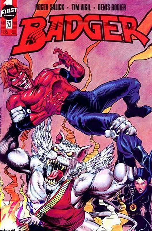 Cover of Badger (Vol 2) (First) #53. One of 250,000 Vintage American Comics on sale from Krypton!