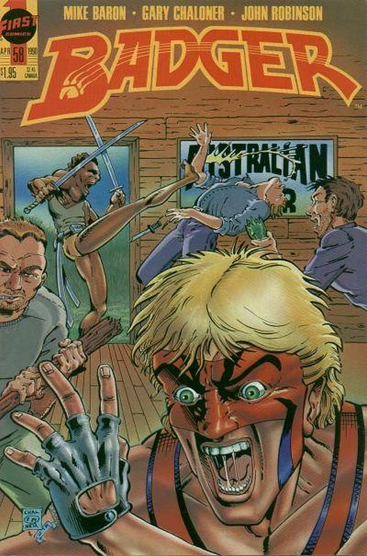 Cover of Badger (Vol 2) (First) #58. One of 250,000 Vintage American Comics on sale from Krypton!