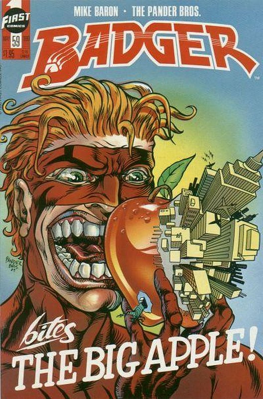 Cover of Badger (Vol 2) (First) #59. One of 250,000 Vintage American Comics on sale from Krypton!