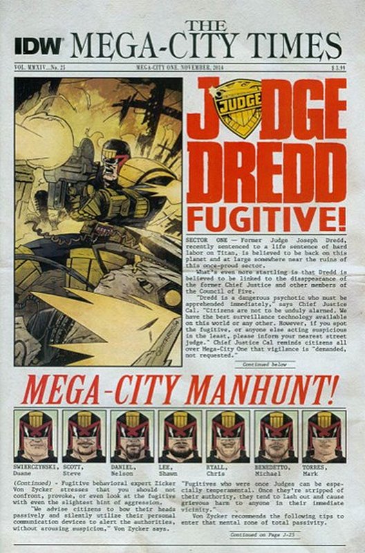 Cover of Judge Dredd (IDW) (Vol 1) #25. One of 250,000 Vintage American Comics on sale from Krypton!