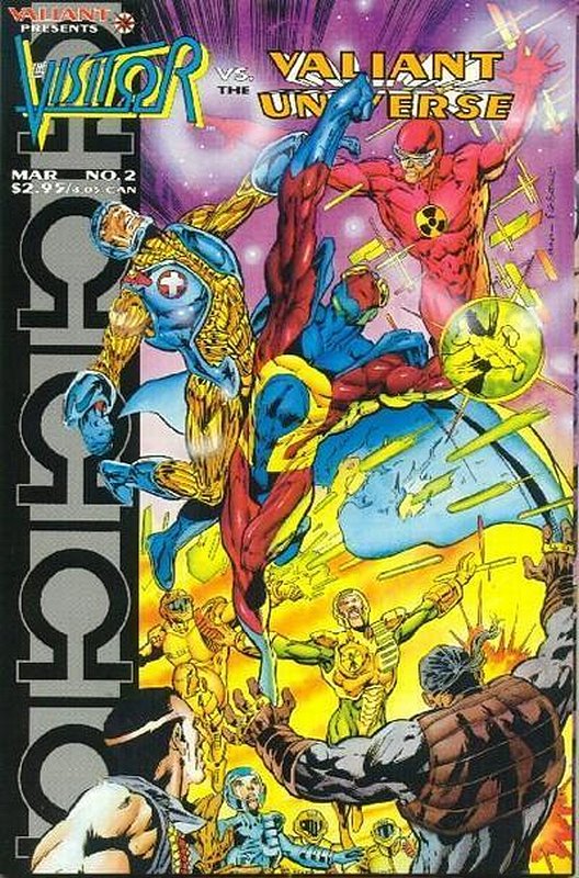 Cover of Visitor vs Valiant Universe #2. One of 250,000 Vintage American Comics on sale from Krypton!