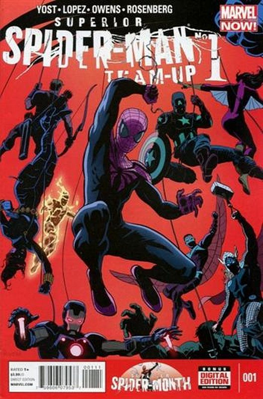 Cover of Superior Spider-Man: Team up (Vol 1) #1. One of 250,000 Vintage American Comics on sale from Krypton!