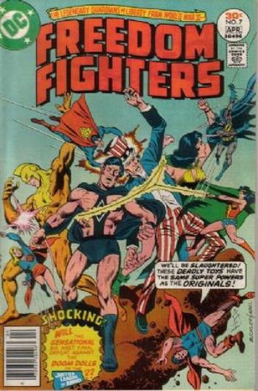 Cover of Freedom Fighters (Vol 1) #7. One of 250,000 Vintage American Comics on sale from Krypton!