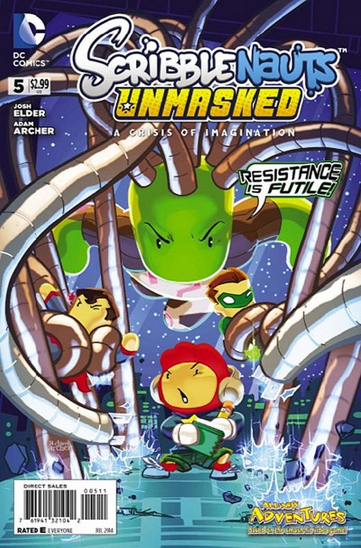 Cover of Scribblenauts Unmasked: A Crisis of Imagination #5. One of 250,000 Vintage American Comics on sale from Krypton!