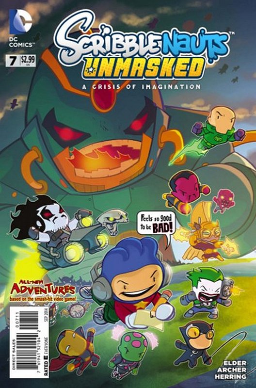 Cover of Scribblenauts Unmasked: A Crisis of Imagination #7. One of 250,000 Vintage American Comics on sale from Krypton!