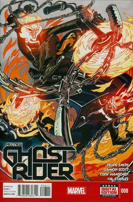 Cover of Ghost Rider (Vol 5) All-New #8. One of 250,000 Vintage American Comics on sale from Krypton!