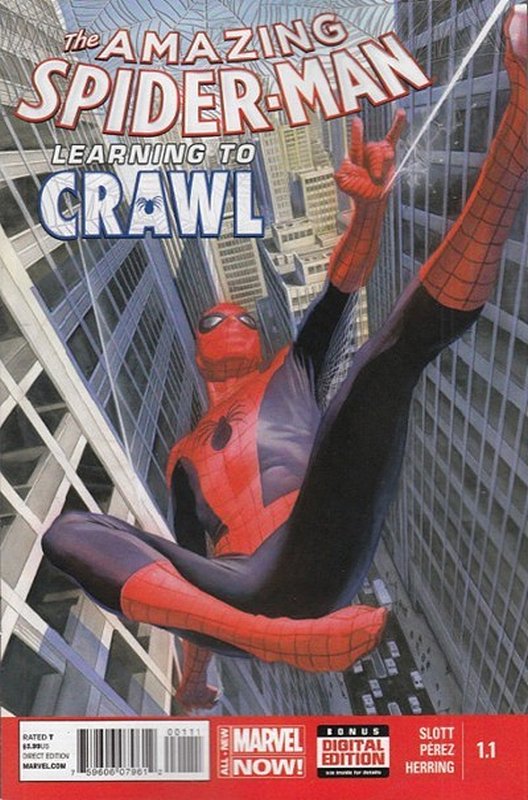 Cover of Amazing Spider-Man: Learning to Crawl (2014 Ltd) #1. One of 250,000 Vintage American Comics on sale from Krypton!