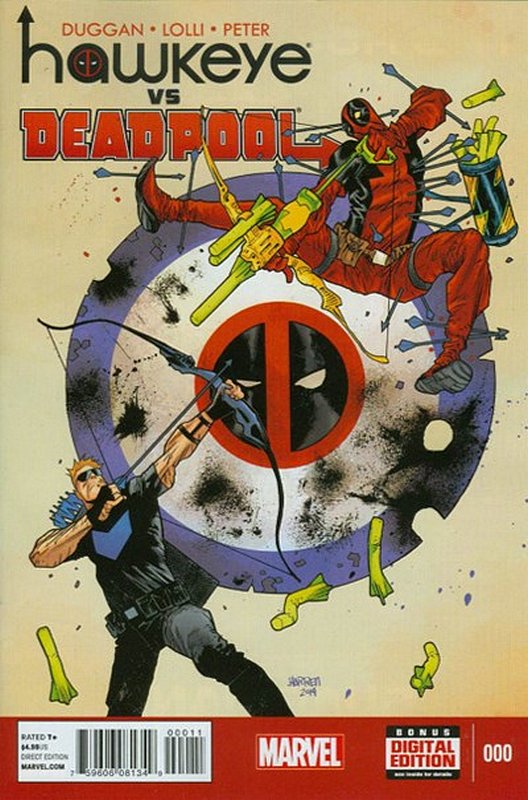 Cover of Hawkeye vs Deadpool (2014 Ltd) #0. One of 250,000 Vintage American Comics on sale from Krypton!