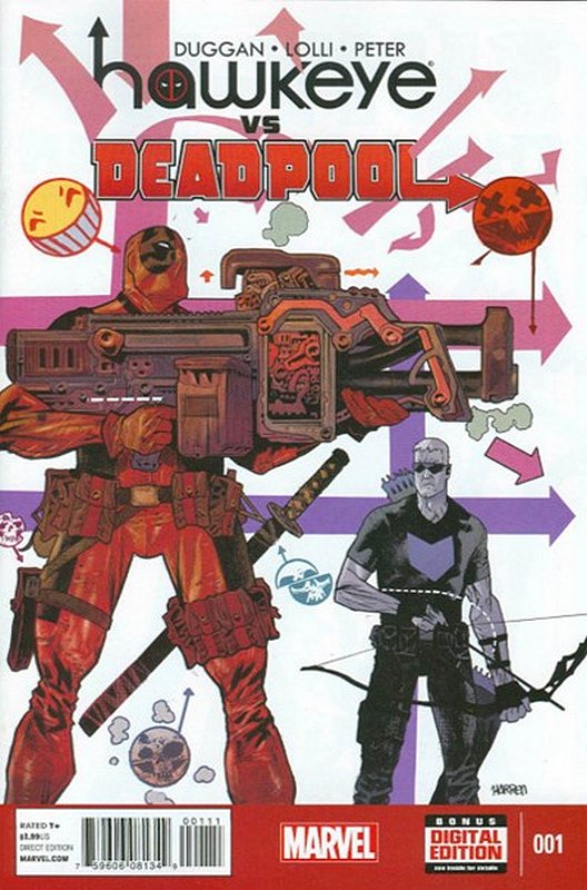 Cover of Hawkeye vs Deadpool (2014 Ltd) #1. One of 250,000 Vintage American Comics on sale from Krypton!
