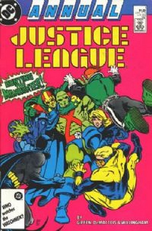Cover of Justice League Annual (Vol 1) #1. One of 250,000 Vintage American Comics on sale from Krypton!
