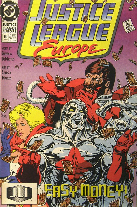 Cover of Justice League Europe #10. One of 250,000 Vintage American Comics on sale from Krypton!