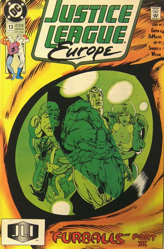 Cover of Justice League Europe #13. One of 250,000 Vintage American Comics on sale from Krypton!